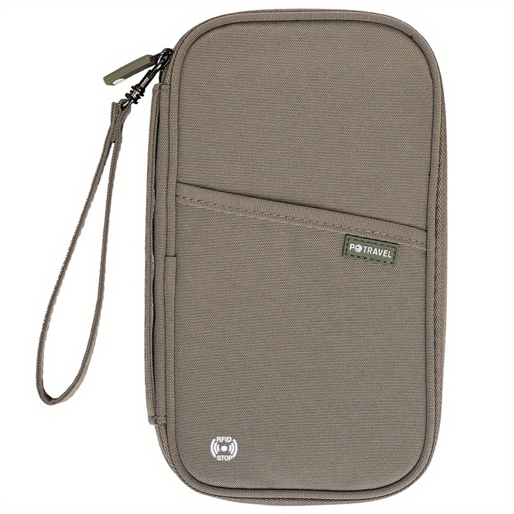 Portefeuille de voyage pour passeports et documents, organise et protège efficacement les papiers de toute la famille.