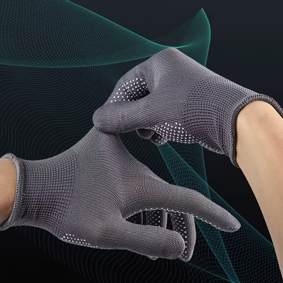 Gants légers à picots adhérents, nylon respirant, confortables et polyvalents, parfaits pour cyclisme, pêche, camping et activités extérieures.