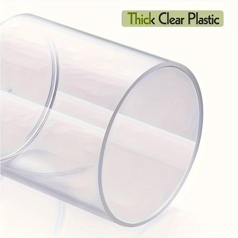 Boîte transparente en acrylique pour cotons-tiges, cure-dents ou médicaments, rangement pratique pour salle de bain et organisation cosmétique.