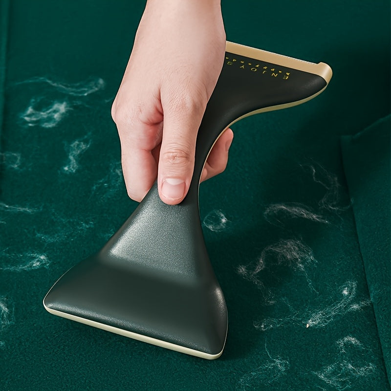 Brosse anti-peluches réversible portable, retire poils d’animaux et fibres, adaptée vêtements, tapis et tissus, usage manuel efficace.