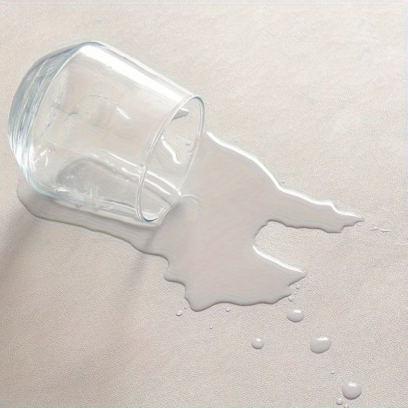 Tapis de souris en cuir PU, résistant à l’eau et aux taches, antidérapant, simple et élégant, adapté bureau, clavier et espace de travail.