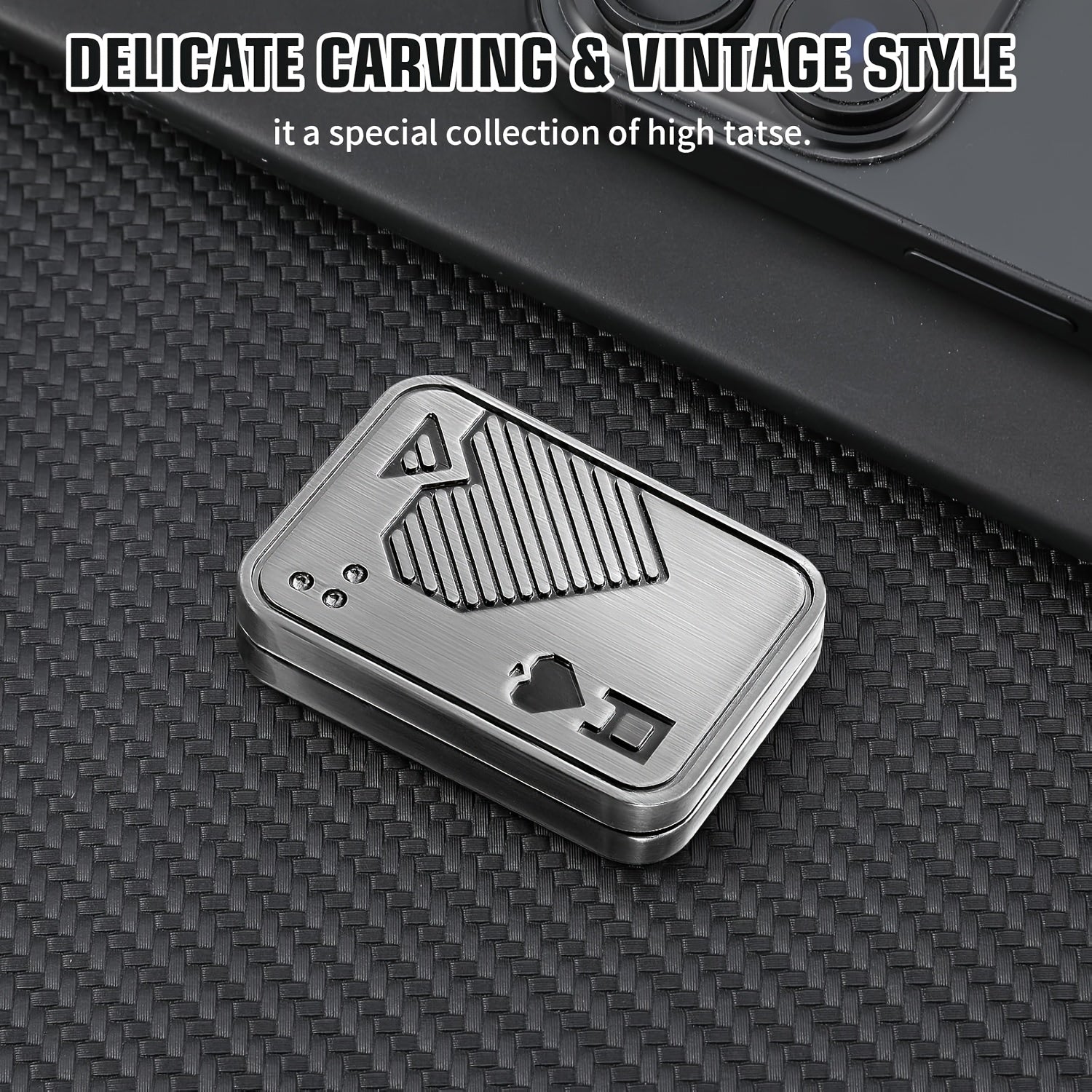 Gyroscope de bureau DEEPLAN, micro carte coulissante, métal bronze et or, formes variées, jouet de détente durable, cadeau professionnel moderne.