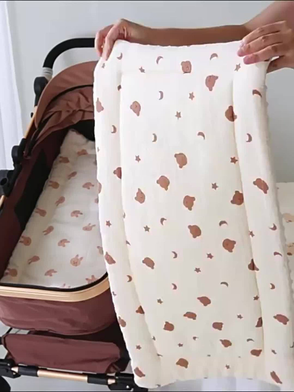 Coussin poussette doux et respirant pour enfants, motif dinosaure, léger et portable, adapté pour balancelle, chaise longue et poussette.