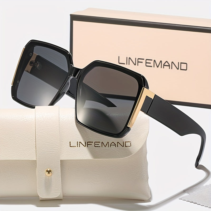 Lunettes mode à large monture pour femmes, élégantes et tendance, parfaites pour fêtes estivales, soirées dansantes et cadeaux raffinés.