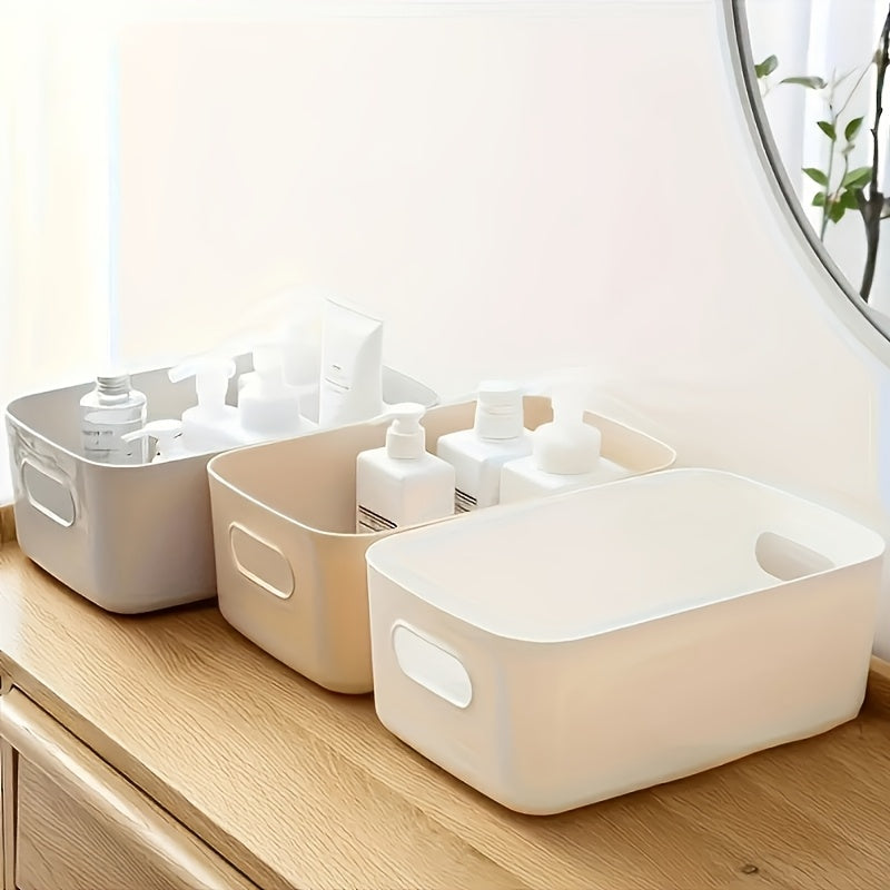 Lot de 5 bacs de rangement en plastique, multifonctions, pour cosmétiques, bureau, sous-vêtements ou essentiels maison, sûr pour usage non alimentaire.