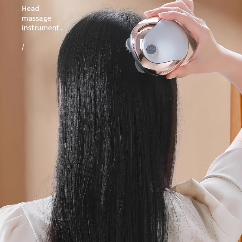 Mini electric scalp massager, stimulates circulation, relaxes the head and provides a relaxing massage.