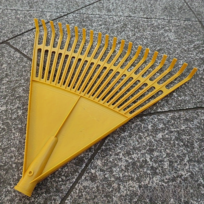 Râteau à feuilles plastique 20 dents Léger et robuste, idéal pour pelouses, jardins, allées et trottoirs, collecte efficace des feuilles, compatible accessoires souffleur ou pelle.