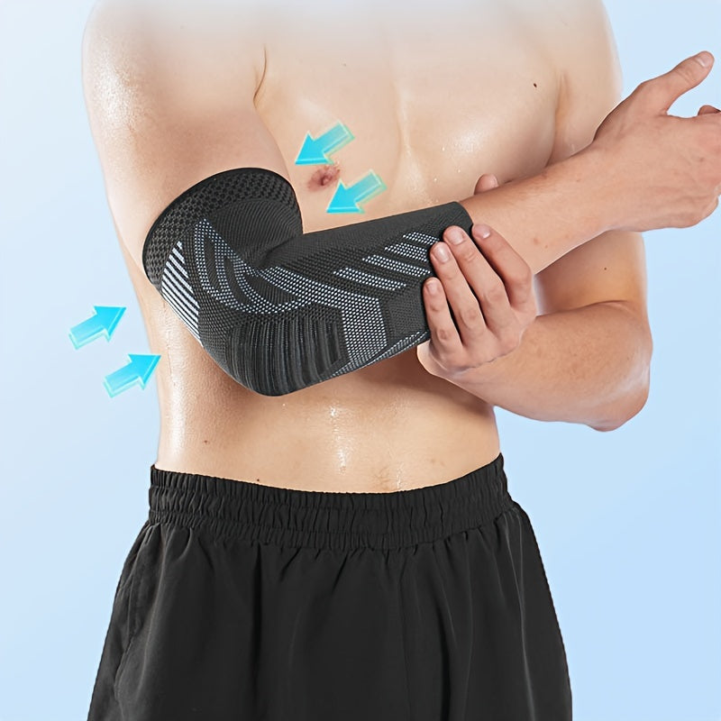 Manchon de compression homme, respirant et anti-humidité, protège et maintient le coude, idéal pour chaleur, cyclisme extérieur et basketball.