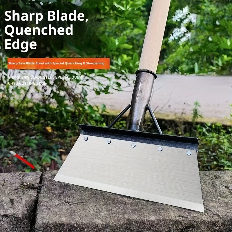 Lot 2 pelles de jardin multifonctions avec pierre à affûter Outils tout-en-un pour retourner la terre, désherber, pelleter neige et entretenir pelouse ou allées.