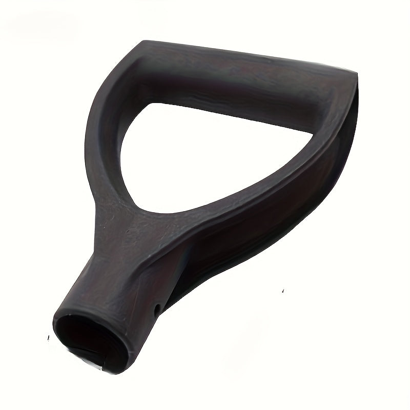 Poignée de pelle en plastique robuste et ergonomique, design courbé ou droit, compatible pelles et accessoires, idéale neige, jardinage et terrassement.