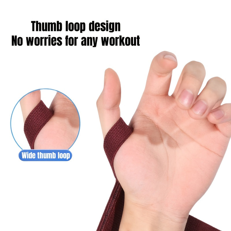 زوج من الأربطة المطاطية من VALEO لتدريبات الأثقال، مع حلقة للإبهام وحلقات قابلة للتعديل، مما يوفر دعمًا معززًا لتمارين الرفعة المميتة ورفع الأثقال.