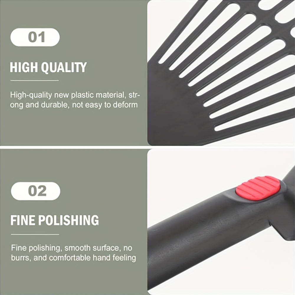 Râteau à feuilles en plastique robuste à 9 dents, tout-en-un pour feuilles, herbe et désherbage, construction durable, facile à nettoyer, idéal maison ou usage commercial.