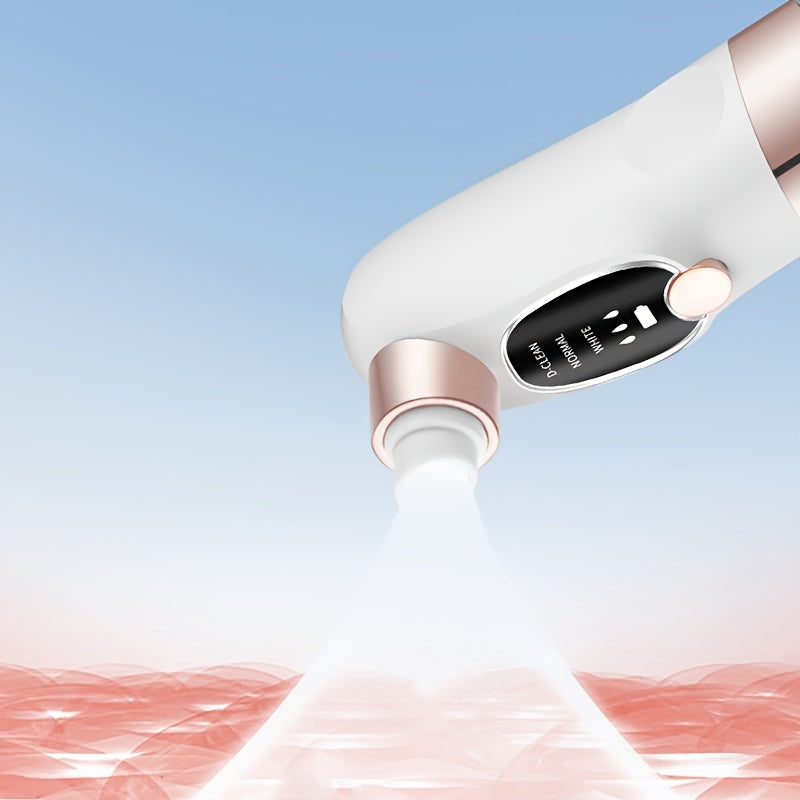 Appareil beauté USB rechargeable pour extraction points noirs, nettoie en douceur les pores, livré avec 5 embouts, unisexe et portable.