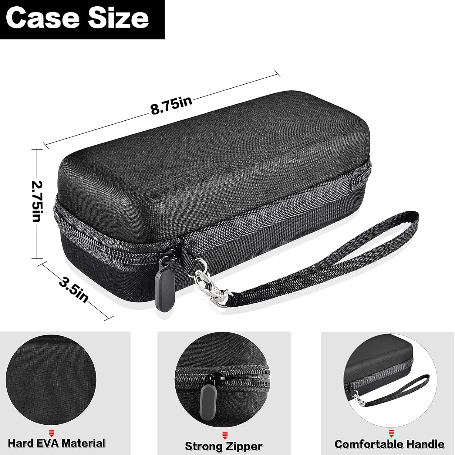 Étui portable étanche et antichoc pour brosse à dents électrique, compatible Sonicare, fermeture zippée sécurisée, parfait maison et voyage.