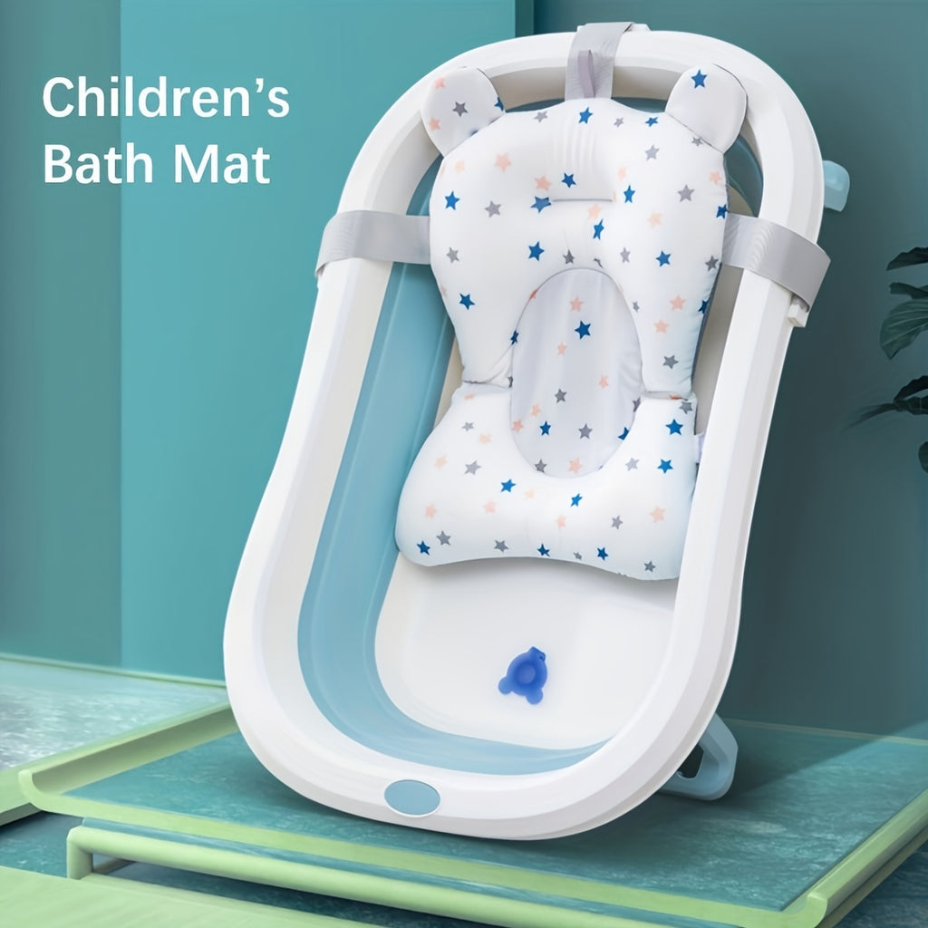 Siège de bain bébé PanLynner, filet antidérapant 0-3 ans, coussin doux en polyester avec sangle de sécurité pour nourrisson et tout-petit.