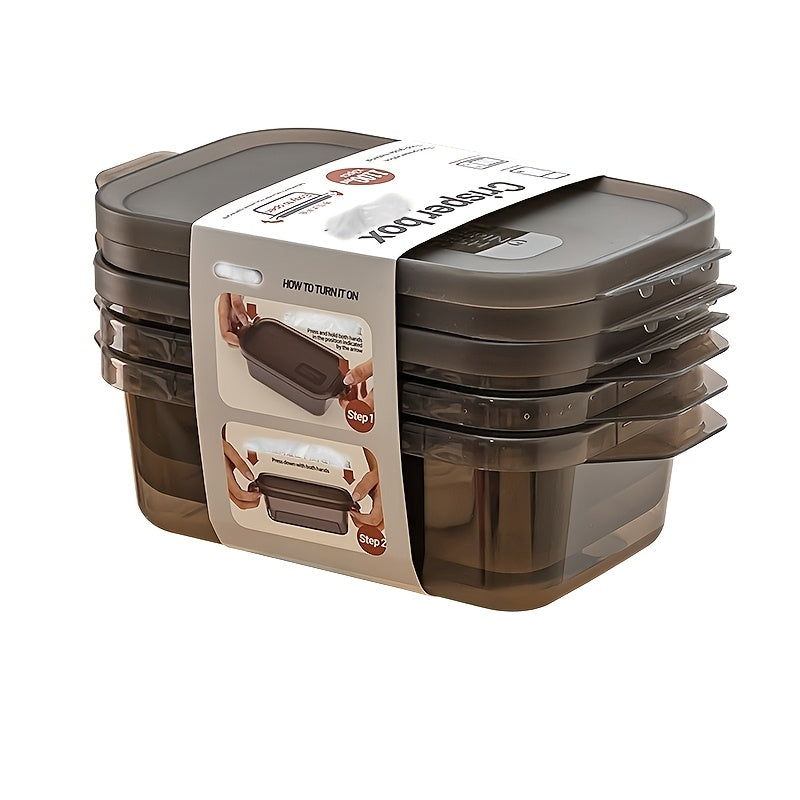 Lot de 3 Boîtes de Conservation Rectangulaires : Plastique transparent épaissi, hermétique, compatibles congélateur et micro-ondes, qualité alimentaire, maintien frais des aliments.