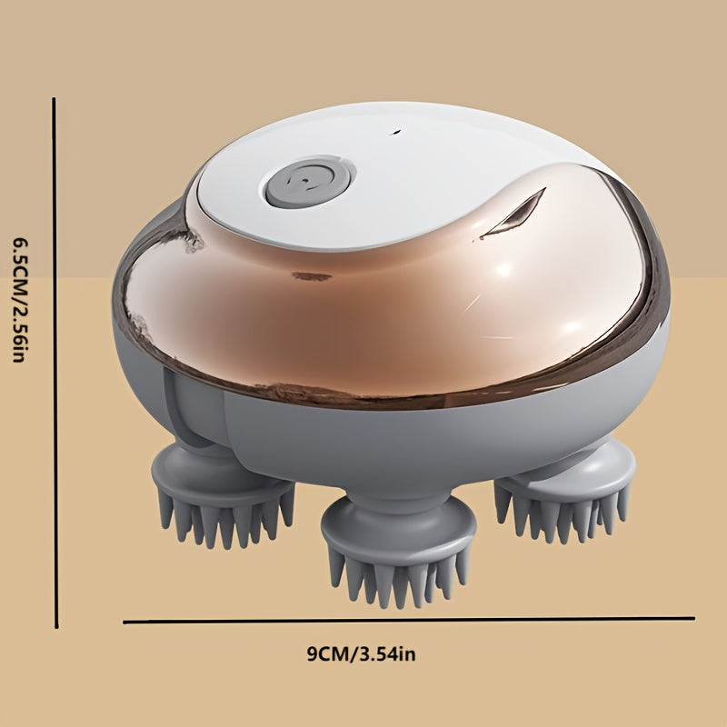 Mini electric scalp massager, stimulates circulation, relaxes the head and provides a relaxing massage.