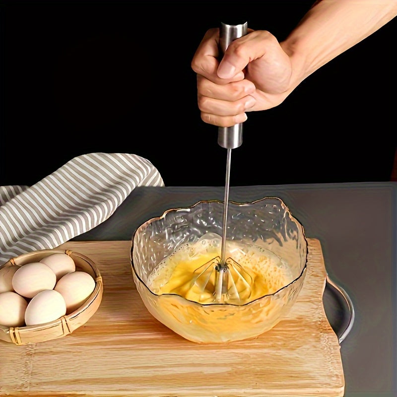 Multifunctional stainless steel hand whisk, egg beater and milk frother, for baking and cooking, essential tool, practical gift all year round.