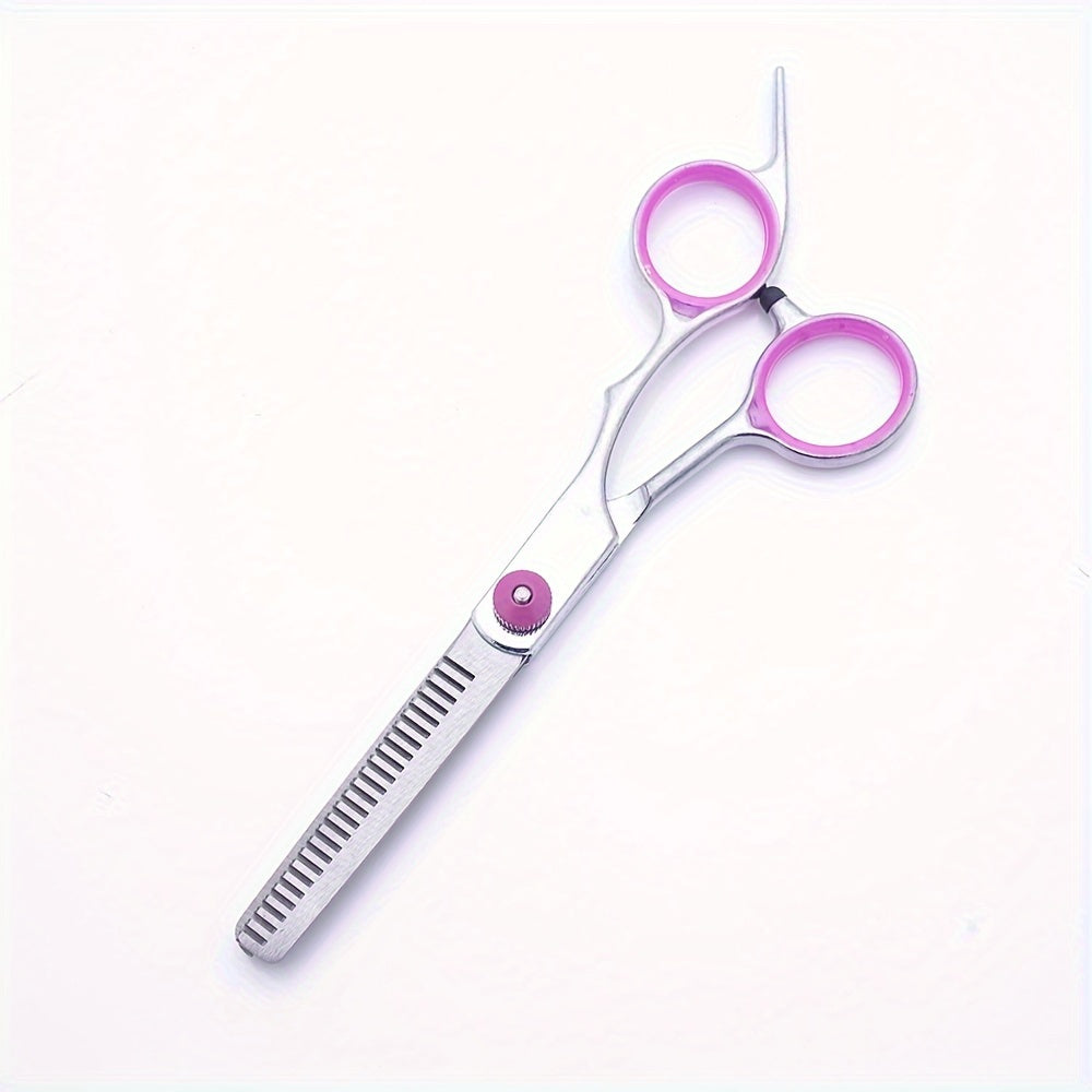 Set de ciseaux de toilettage pour animaux 5-en-1. Ciseaux courbés et peigne, adaptés pour chiens et chats.