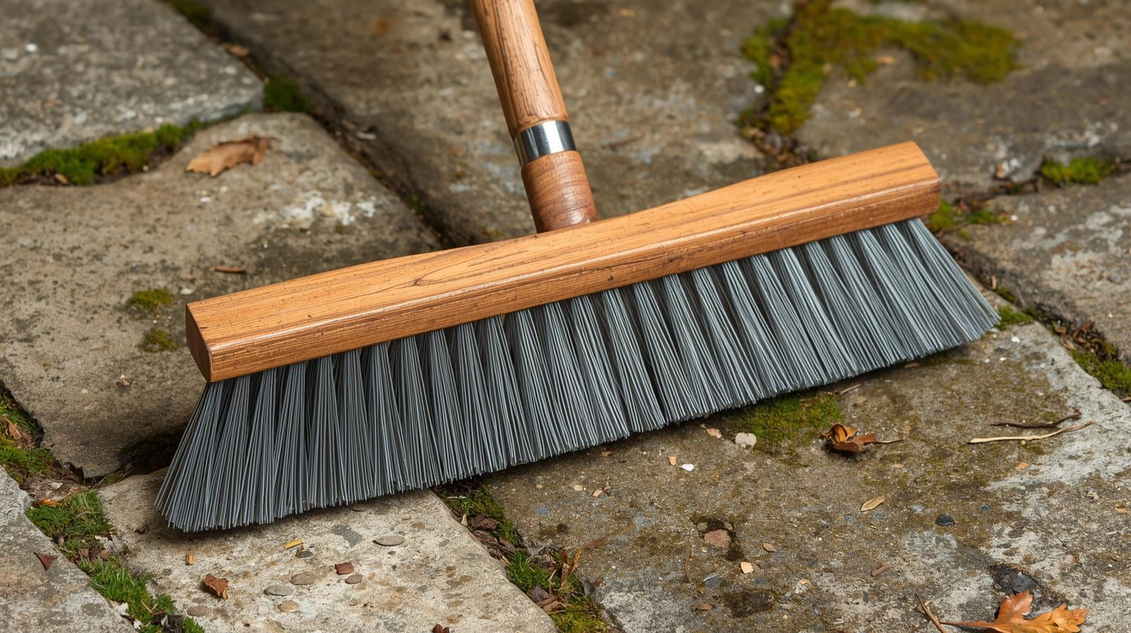 Brosse de sol en fil inox durable, largeur 20 ou 30 cm, usage manuel, idéale extérieur, cuisine et terrasse, enlève mousse, graisse et saleté efficacement.