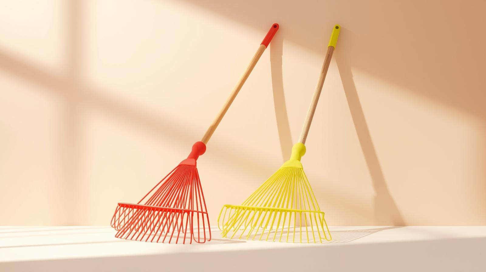 Râteau à feuilles plastique 20 dents Léger et robuste, idéal pour pelouses, jardins, allées et trottoirs, collecte efficace des feuilles, compatible accessoires souffleur ou pelle.