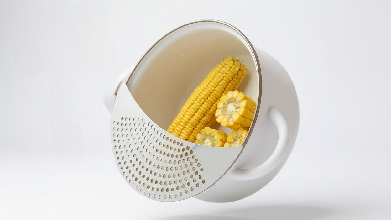 Passoire de cuisine en acier inoxydable, pour laver et égoutter légumes, ustensile pratique pour cuisson et service.