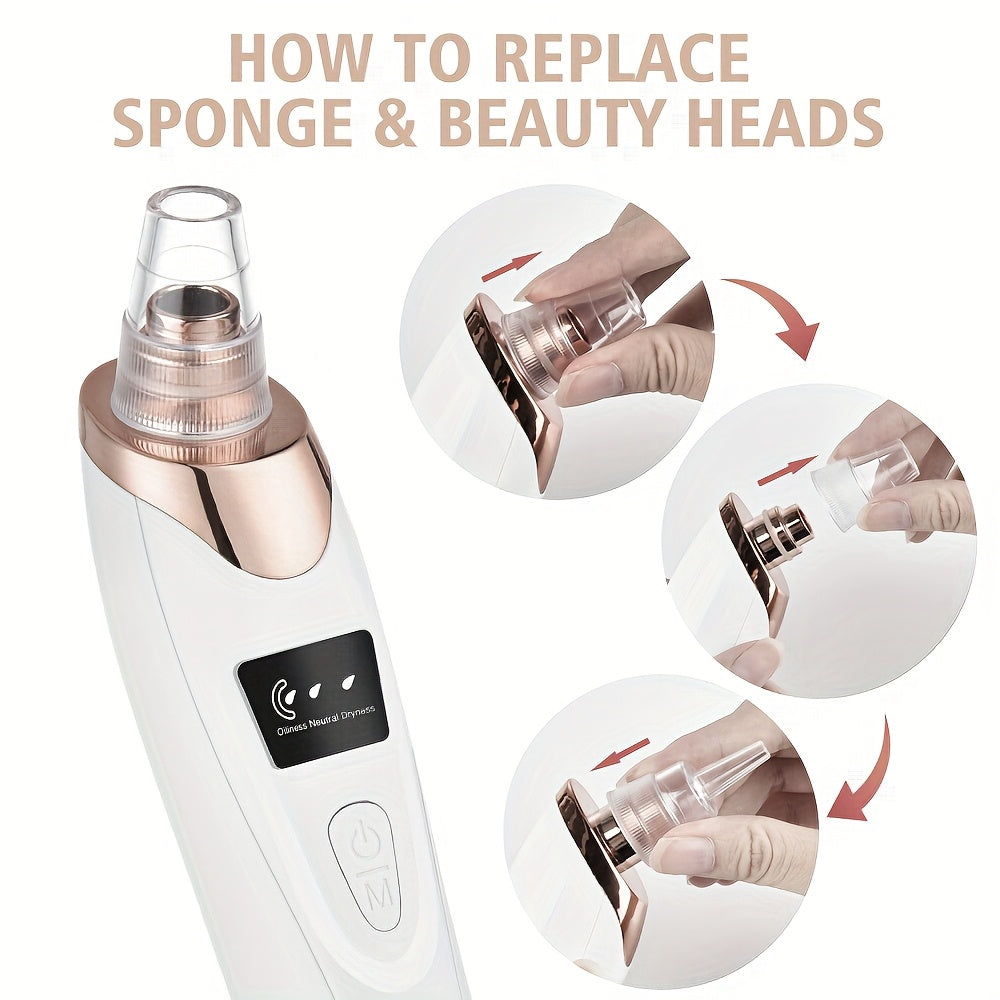 Portable facial beauty device, new version, gentle exfoliation and removal of dead cells, essential tool for home care.