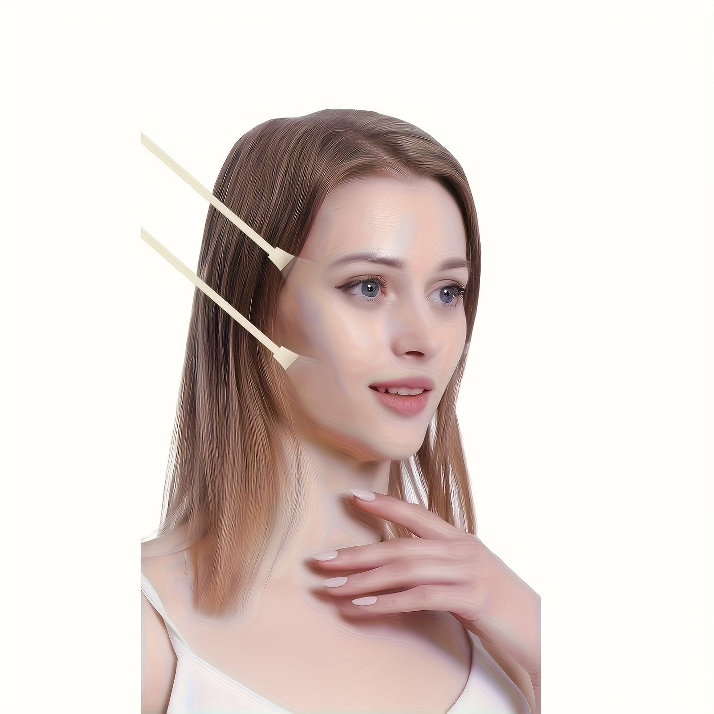 Lot de 20 bandes liftantes invisibles pour visage, 4 sangles élastiques réglables, remodelent cou, joues et double menton, réutilisables, beige clair et sans parfum.