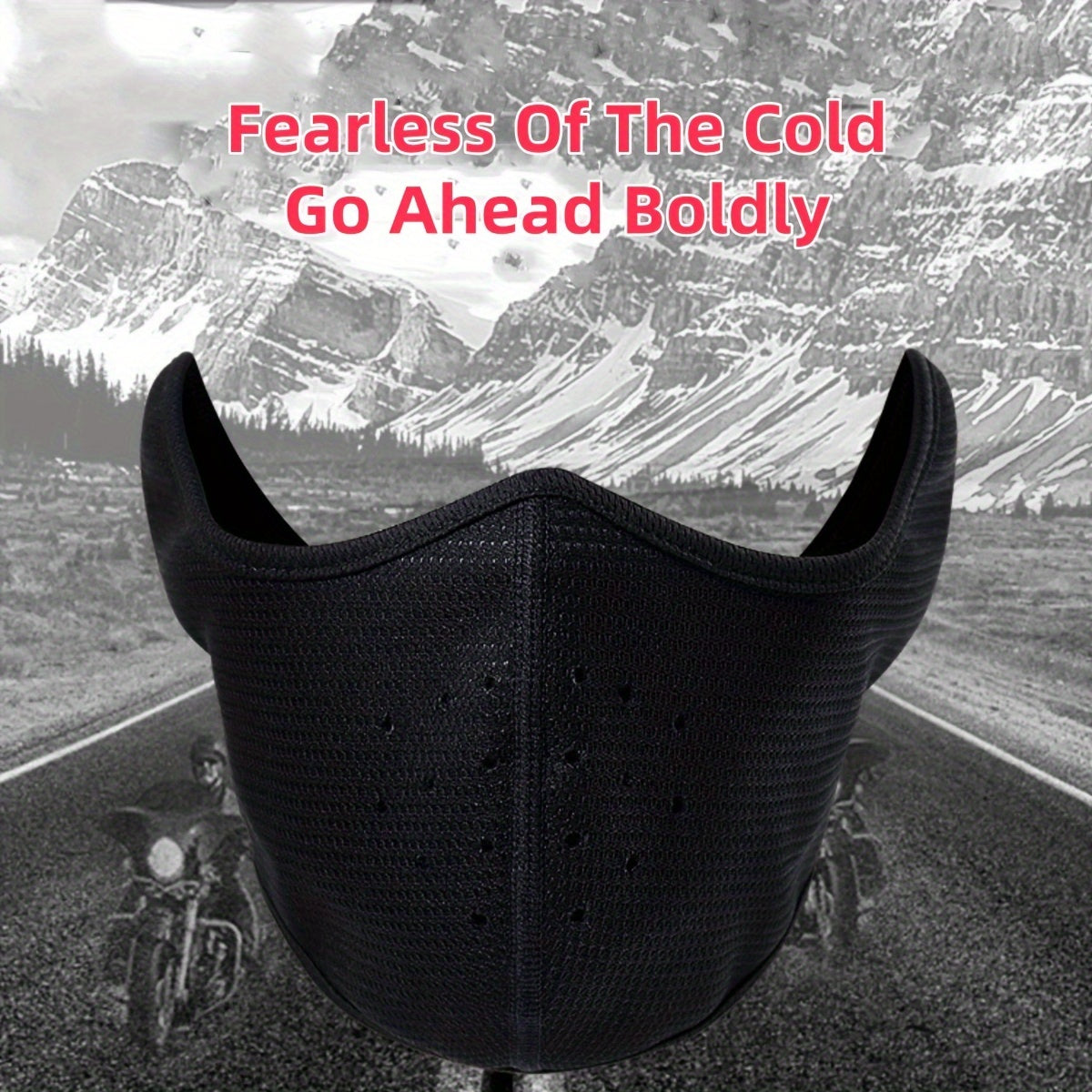 Masque d’hiver pour protection contre le vent et le froid, idéal pour moto, vélo, ski, randonnée et alpinisme, offrant confort et chaleur.