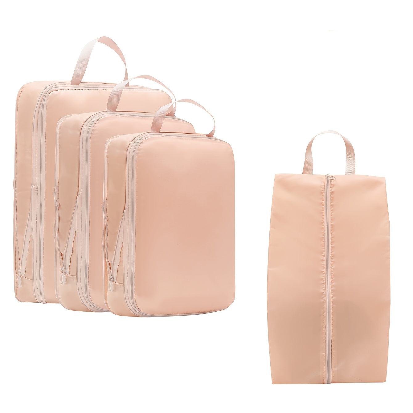 Waterproof and portable travel storage bags for clothes, shoes and toiletries, making luggage organization and packing easier.
