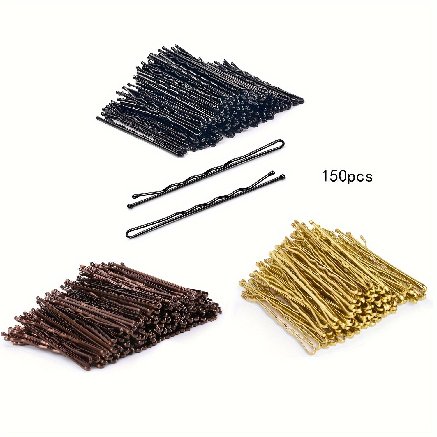 Set de 150 barrettes en alliage, design oblong vintage et élégant, parfait pour styles variés, adapté aux adolescentes et adultes.