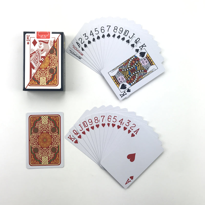 Jeu de cartes haut de gamme en plastique PVC, résistant à l’eau, lavable, motif pois, cadeau idéal pour fêtes et joueurs adultes.
