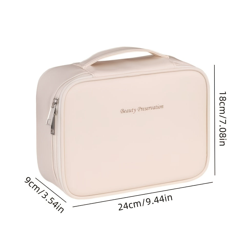 Detachable multi-layer makeup bag, large capacity, brush storage, portable and lightweight, ideal for essential travel cosmetics, for men and women.