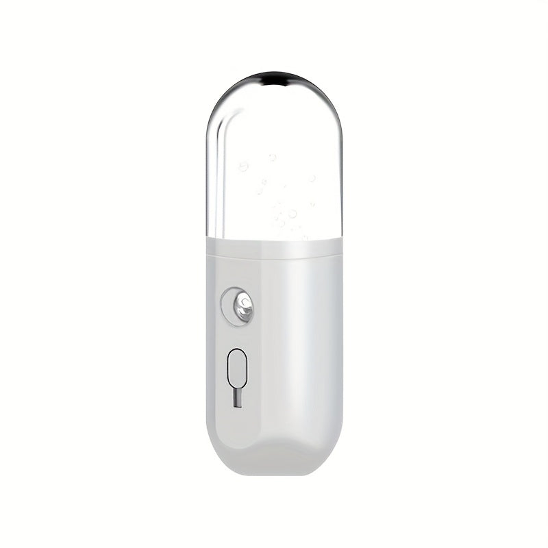Appareil facial portable hydratant, nano atomiseur USB 30 ml, compact, vaporisateur pour visage, idéal maison, bureau et voyage, soin et maquillage quotidien.