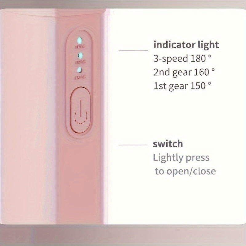 Brosse lissante et peigne USB rechargeable, fonctions lissage et boucle, ions négatifs, anti-brûlure, usage sec/humide, compacte pour voyage.