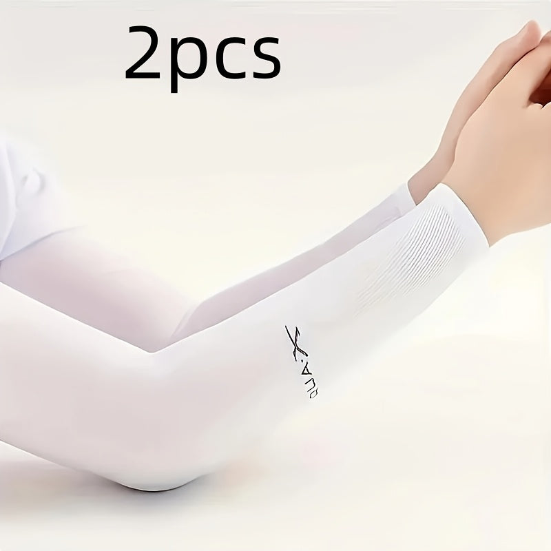 Lot de 2/6 manchons rafraîchissants, polyester respirant et extensible, anti-humidité, adaptés conduite, golf, pêche, vélo, randonnée et sports outdoor.