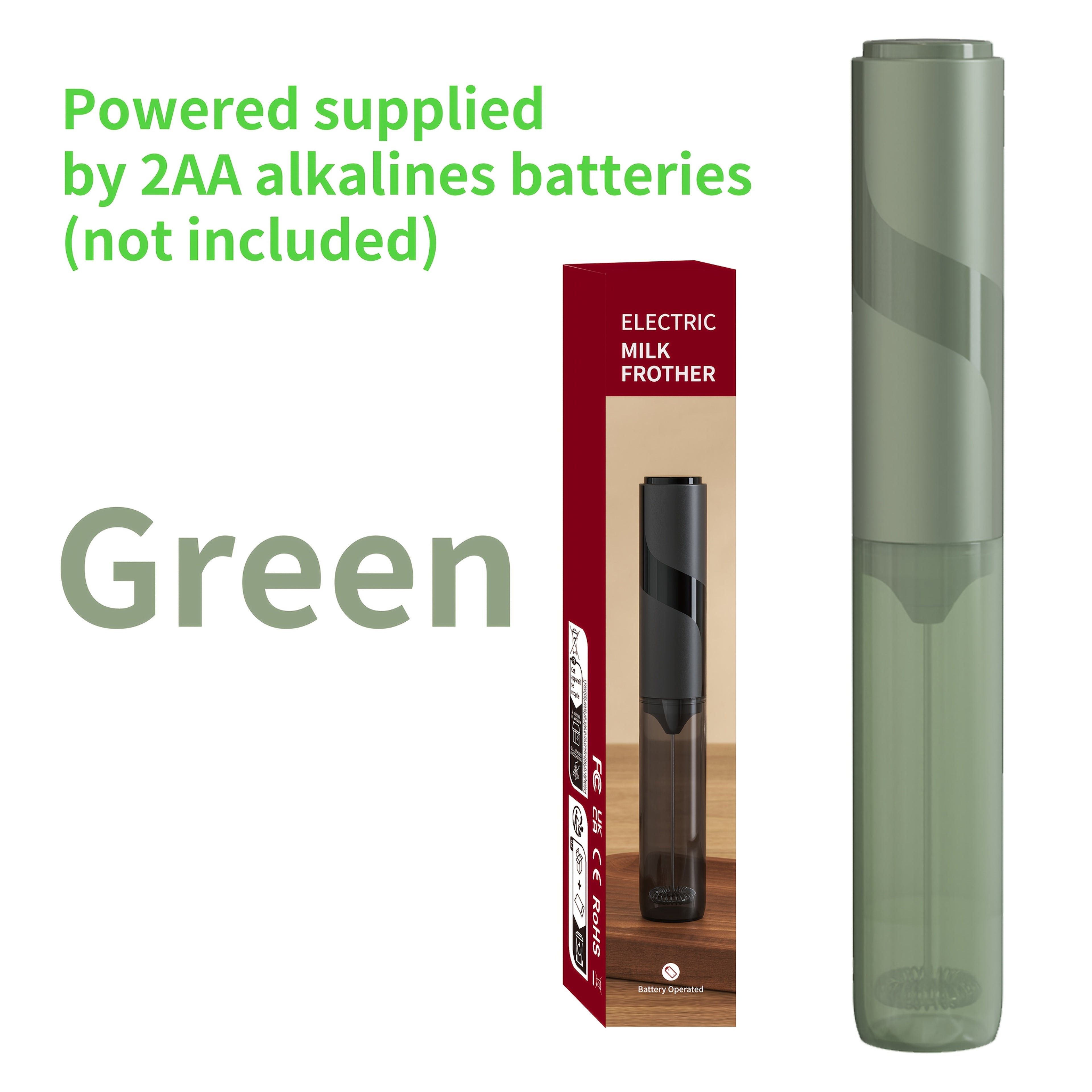 Mousseur à Lait Électrique CLITON : Portable, avec étui de rangement, parfait pour latte, cappuccino, smoothies protéinés, compact et idéal voyage ou cadeau.