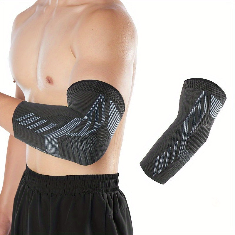 Manchon de compression homme, respirant et anti-humidité, protège et maintient le coude, idéal pour chaleur, cyclisme extérieur et basketball.