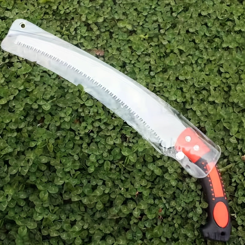 3-sided pruning saw, robust metal, for garden maintenance and fruit tree pruning, ergonomic handle for precise cutting.