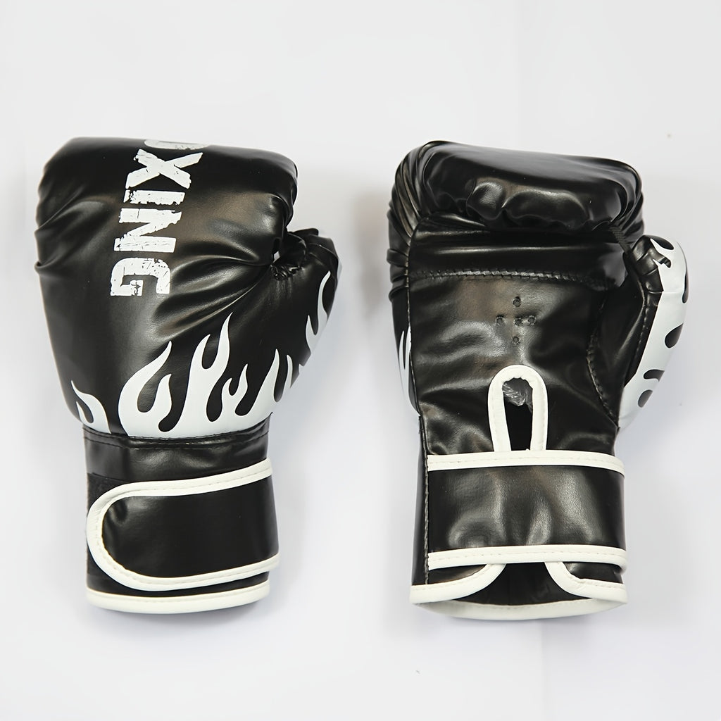 Pair of 6 oz youth boxing gloves with thick foam padding, suitable for amateur and professional training.