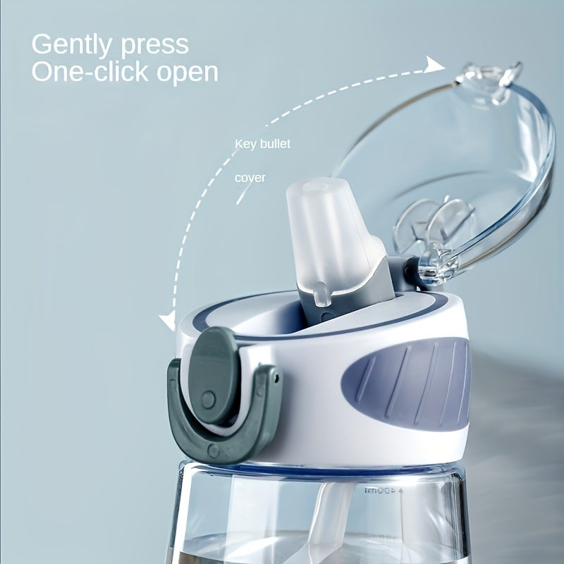 Gourde portable anti-fuite, design compact et mignon, plastique sans PVC, idéale pour voyage et activités de plein air.