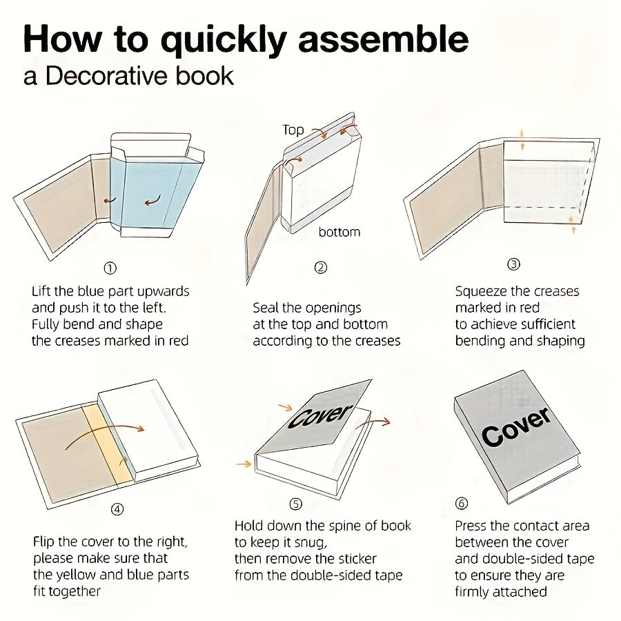 Lot de 3 livres factices style nordique Empilables, décoratifs pour étagère ou salon, design minimaliste, sans entretien, parfait pour décoration intérieure élégante.