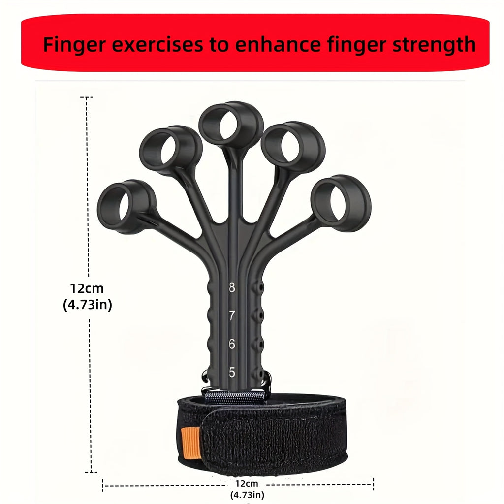 Entraîneur de force en silicone avec exerciteur de doigts, résistance réglable, parfait pour renforcement musculaire, rééducation et usage quotidien.