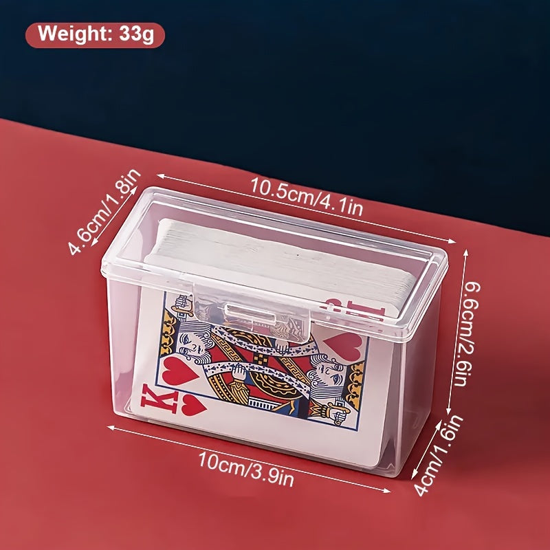Card storage box, transparent plastic, 1 or 2 pieces, ideal for organizing business cards and small documents.