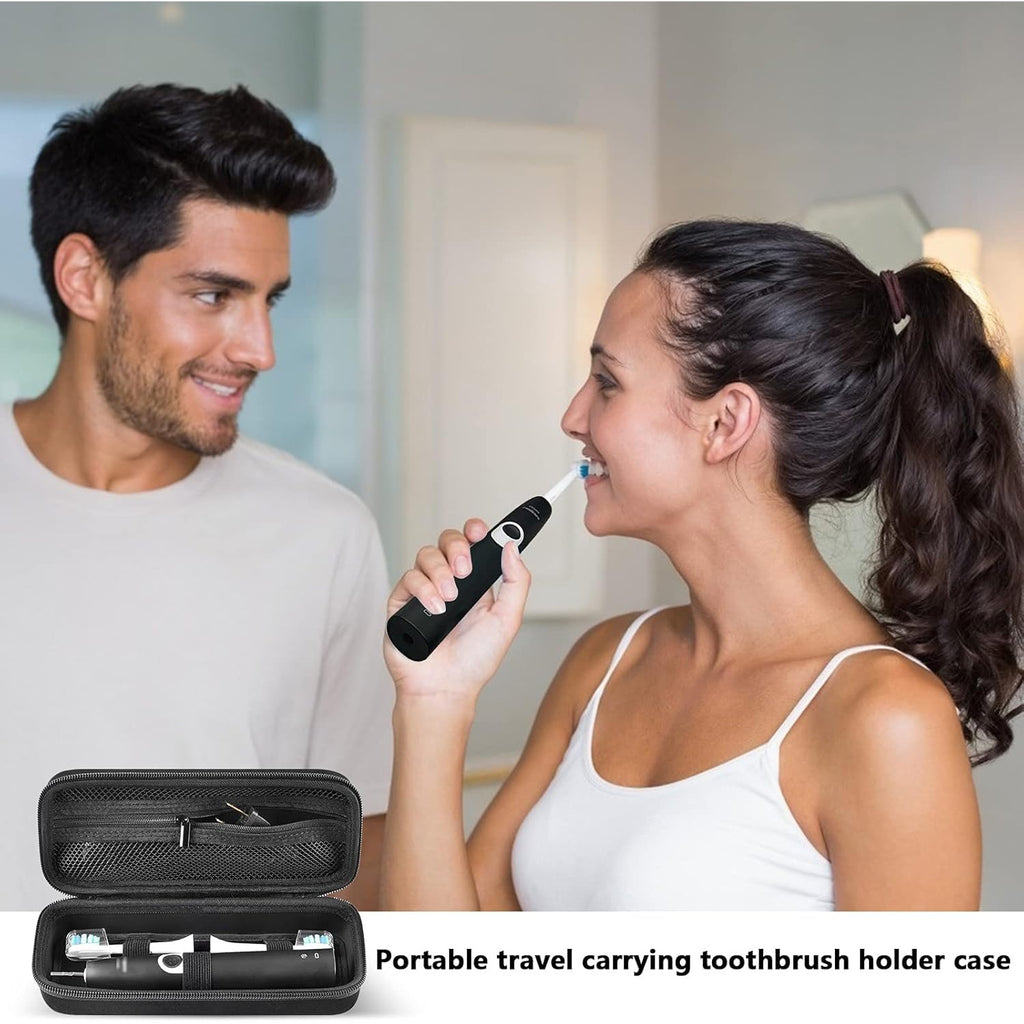 Étui portable étanche et antichoc pour brosse à dents électrique, compatible Sonicare, fermeture zippée sécurisée, parfait maison et voyage.
