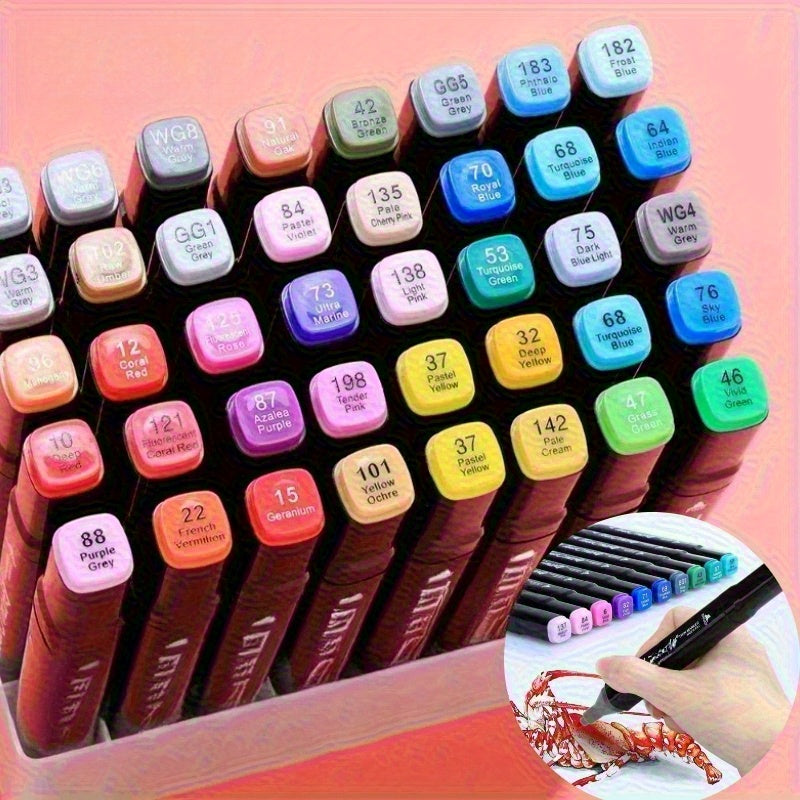 مجموعة من 30 قلم حبر جاف مزدوج الرأس، بجودة فنية عالية، مثالية للرسومات والتخطيطات، هدية مثالية للهالوين أو عيد الميلاد أو أعياد الميلاد.