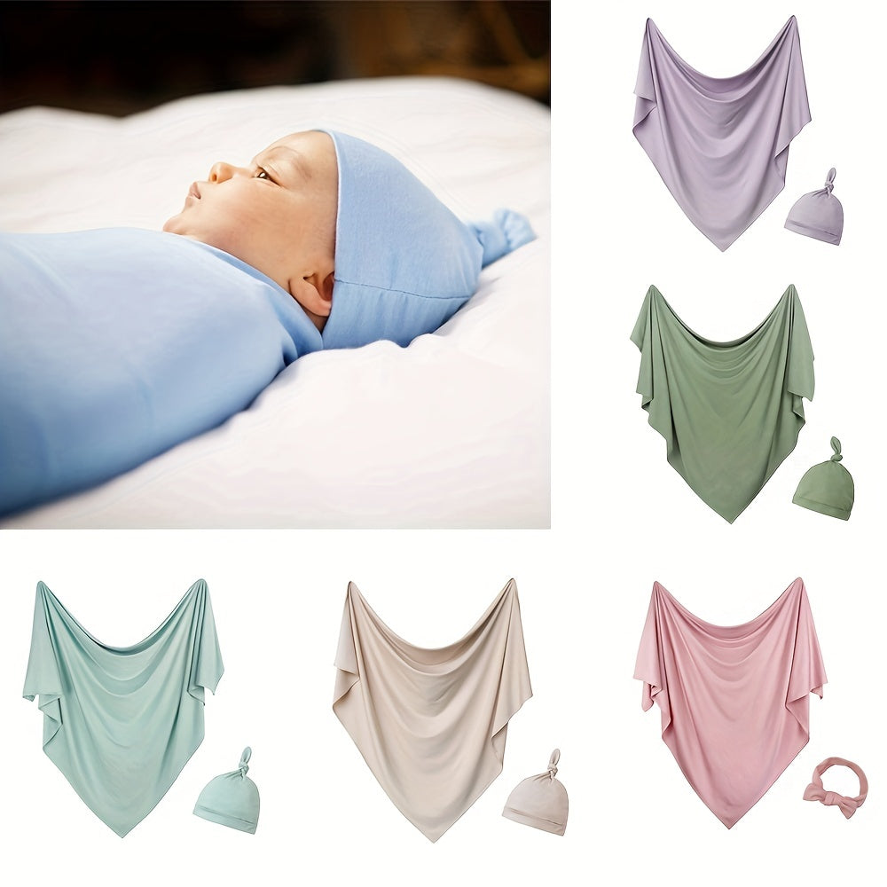 طقم بطانية لف وقبعة للجنسين للأطفال حديثي الولادة، مثالي للهالوين، وعيد الميلاد، والنزهات الأولى.