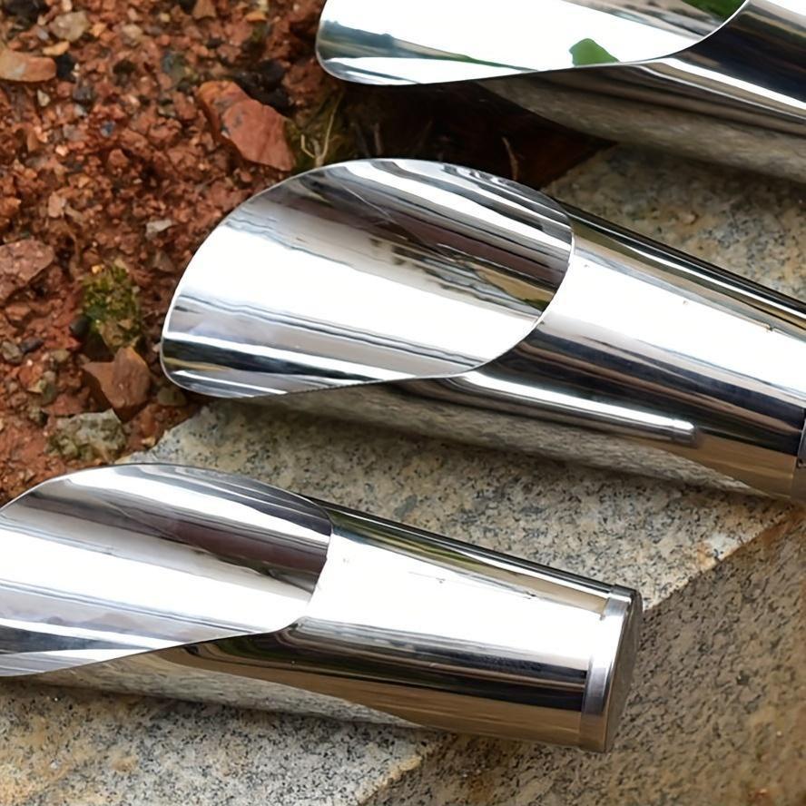 Pelle en acier inoxydable durable, idéale pour succulentes et semis, offrant précision, propreté et confort pour vos travaux de rempotage.