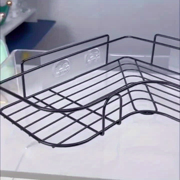 Étagère d’angle pour douche, murale et anti-rouille, idéale pour ranger shampoing, tonique et cosmétiques dans la salle de bain.