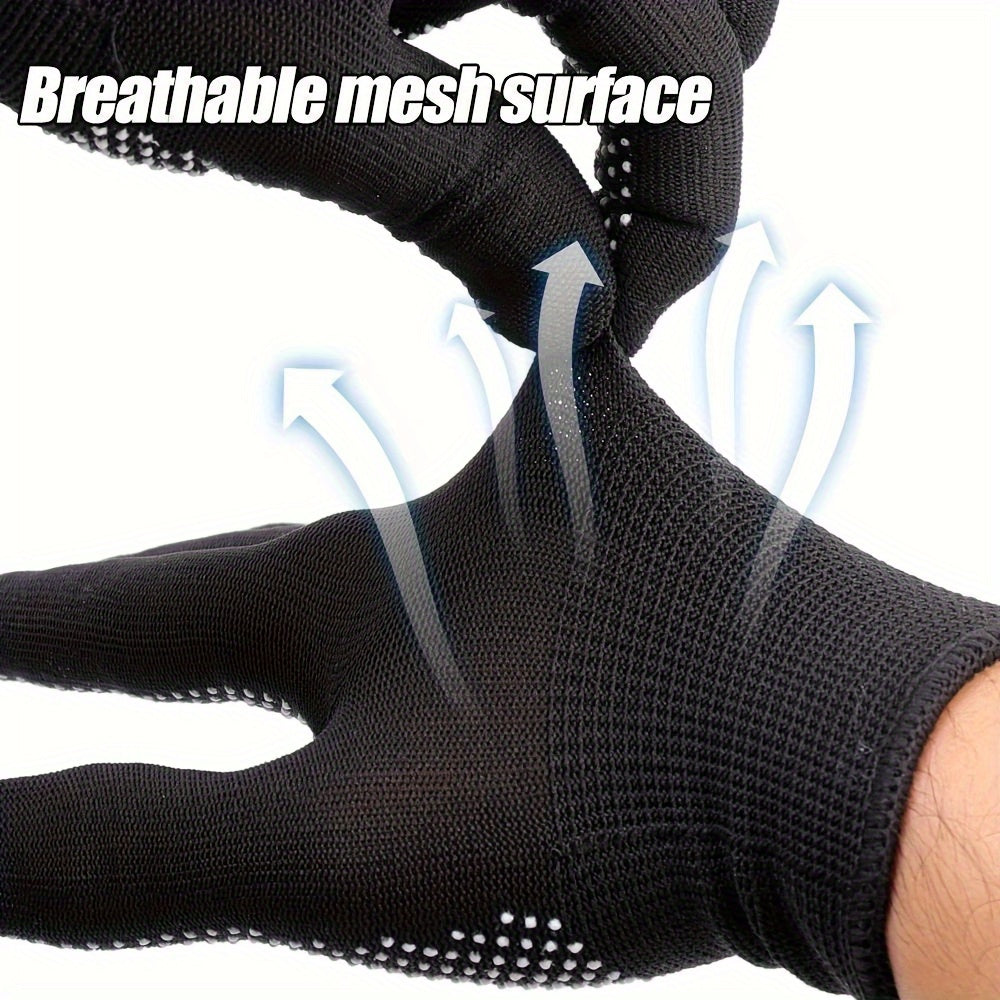 Gants légers à picots adhérents, nylon respirant, confortables et polyvalents, parfaits pour cyclisme, pêche, camping et activités extérieures.